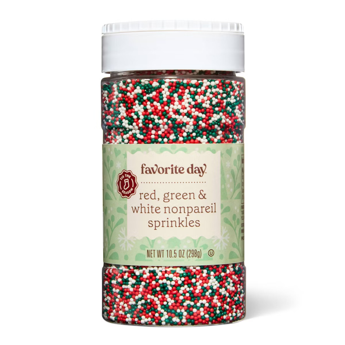 Christmas XL Nonpareils Green Red & White Color Sprinkles - 10.6oz - Favorite Day™ | Target