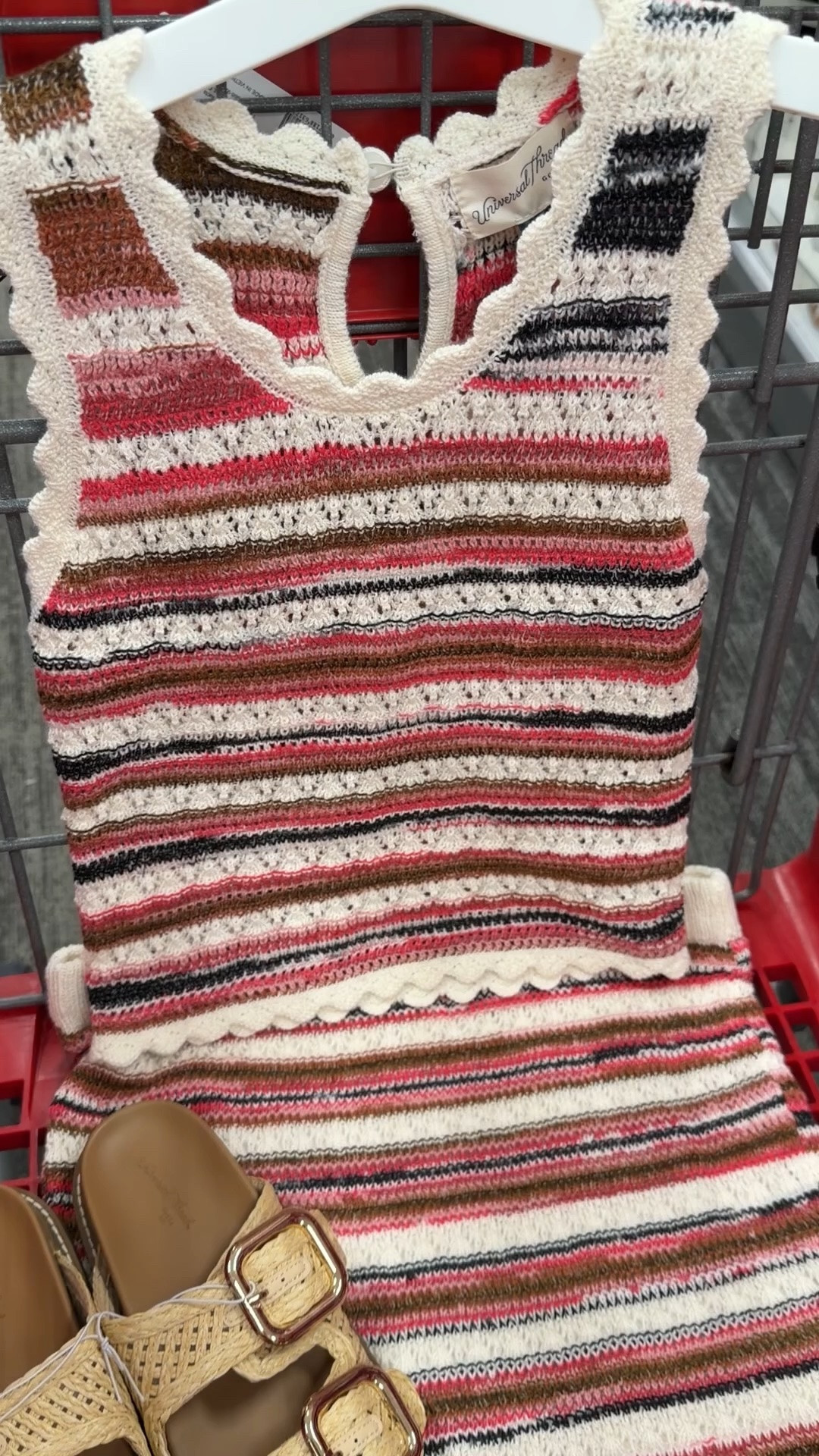 Chic crochet look knit sweater tank and matching skirt set at Target, grab for a special summer vacation or mix and match for everyday wear! #targetstyle #targetcreator