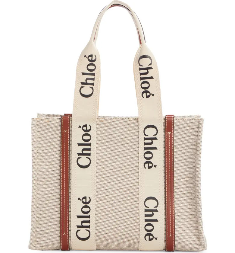 Medium Woody Logo Strap Canvas Tote | Nordstrom