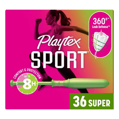 Playtex Sport Plastic Tampons Unscented Super Absorbency - 36ct | Target