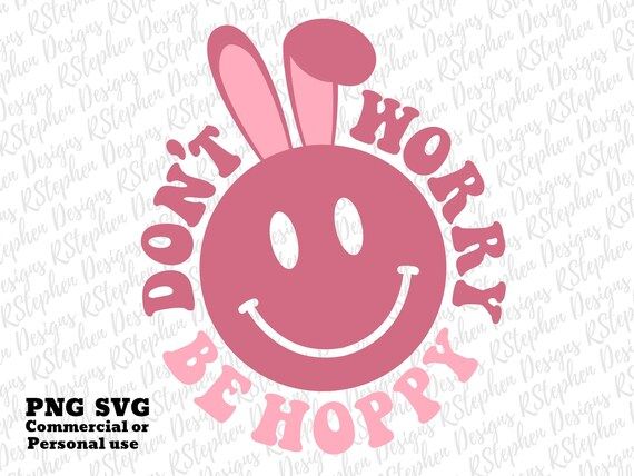Easter Bunny SVG PNG Hoppy Svg Happy Easter Rabbit SVG | Etsy | Etsy (US)
