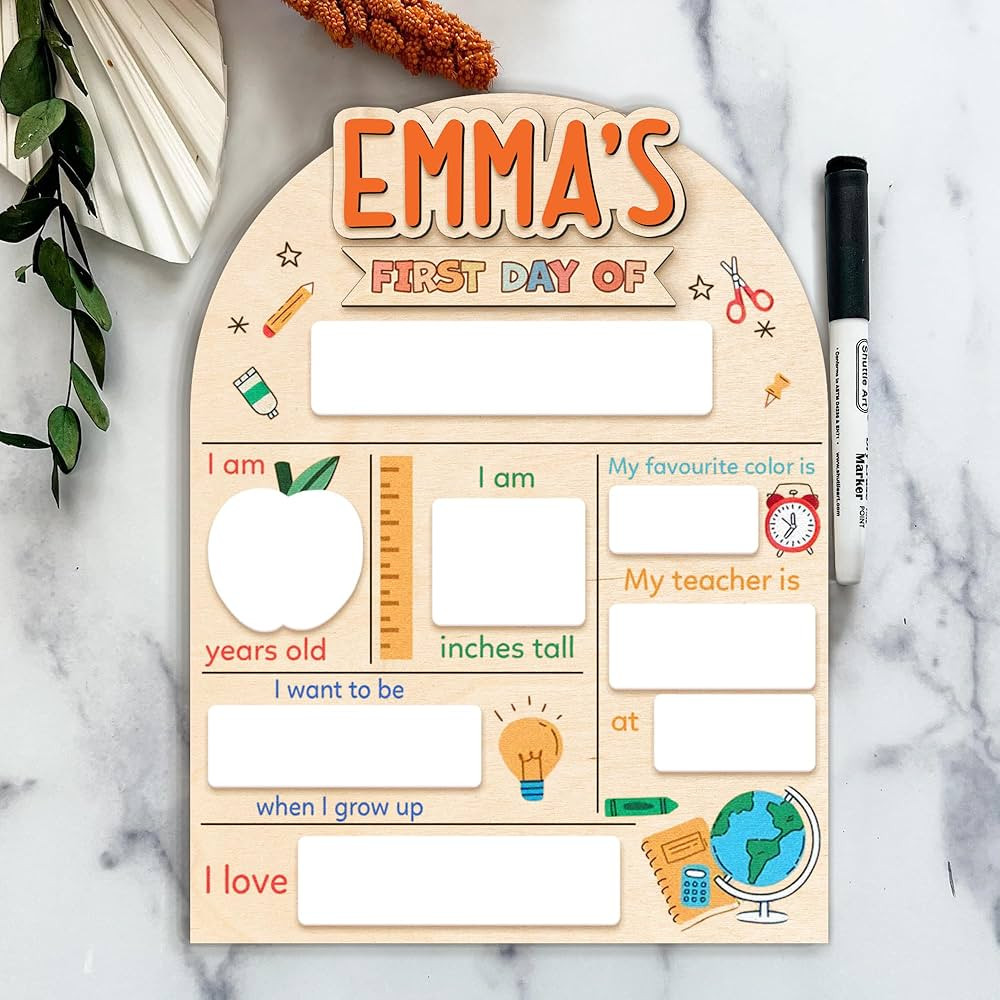 First and Last Day of School Board With Marker - Last Day of School - First Day of School Board -... | Amazon (US)