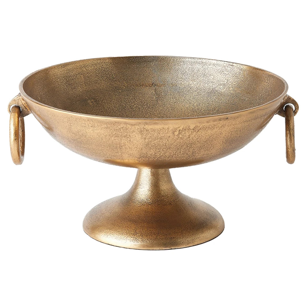 Astor Updated Traditional Antique Brass Decorative Bowl - 16" | Kathy Kuo Home