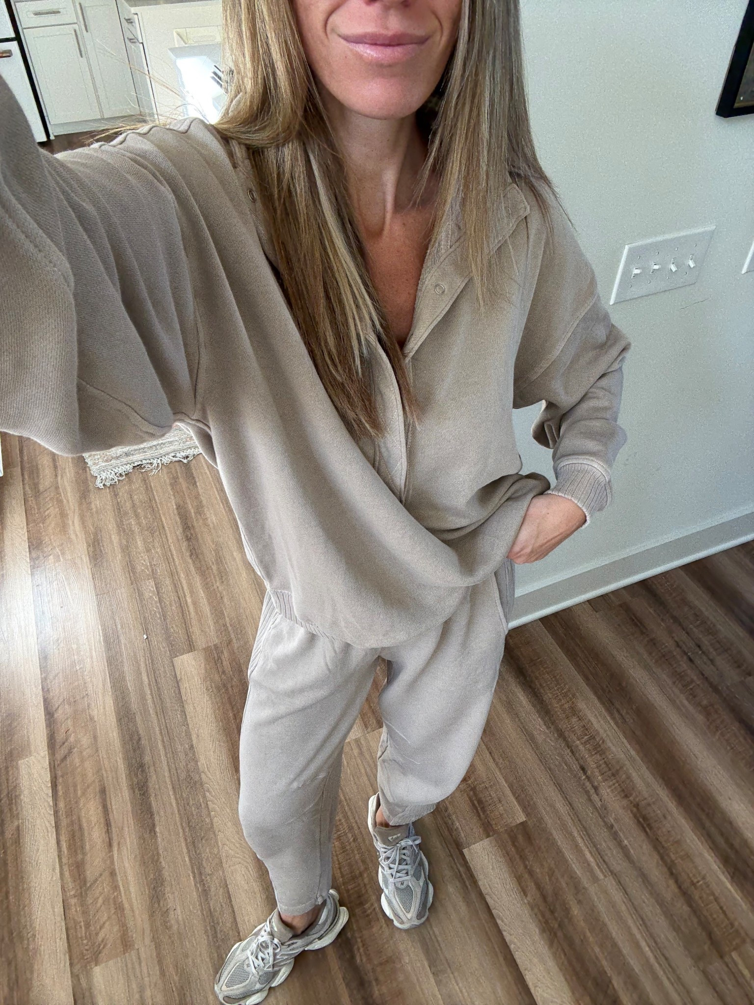 Work from home comfy outfit today! My usual medium/medium in top for super oversized fit (already runs oversized fyi) and sized down to small tall in pants




Aerie, tall girl friendly, tall sizes, lounge set

#LTKHoliday #LTKSeasonal #LTKTall