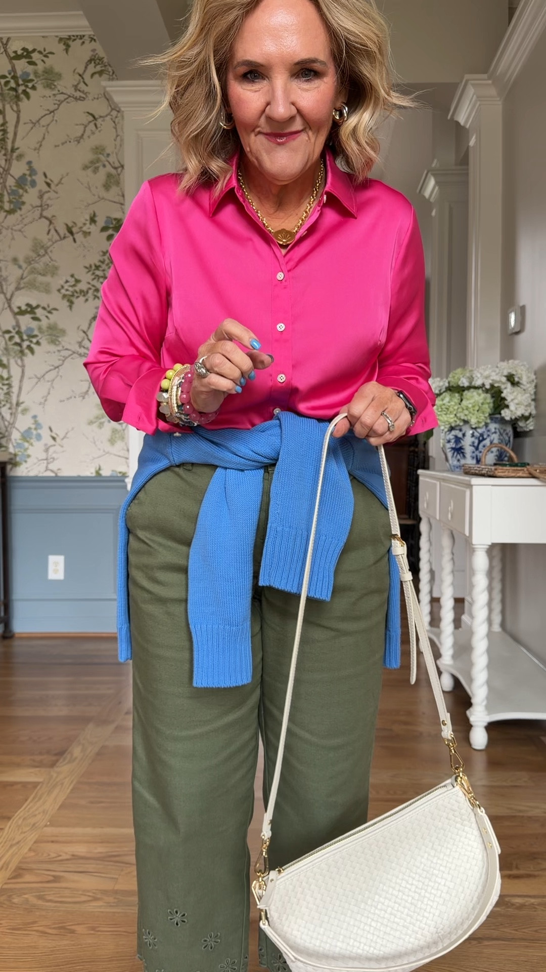 18 outfits with the sudoku packing method I put this travel council together for a work conference, spring, European travel, a week of events with family, or you can just get some really great spring outfit idea ideas. Mostly from Talbots with a really great spring sale going on right now.
Sizes are noted below
Poplin blazer 10 petite
Poplin khaki pants 8 (I wish I had bought the 8 petite, I’ll hem them) 
White blouse size small
Twill jacket medium petite 
Blue patterned pants 8 petite 
Blue sweater large 
Denim popover medium petite 
Satin blouse med petite 
Green pants 8 petite 
20% off code NANETTE20 on my bracelet stack 

Travel capsule work conference spring travel European travel 


#LTKWorkwear #LTKSaleAlert #LTKTravel #LTKOver40