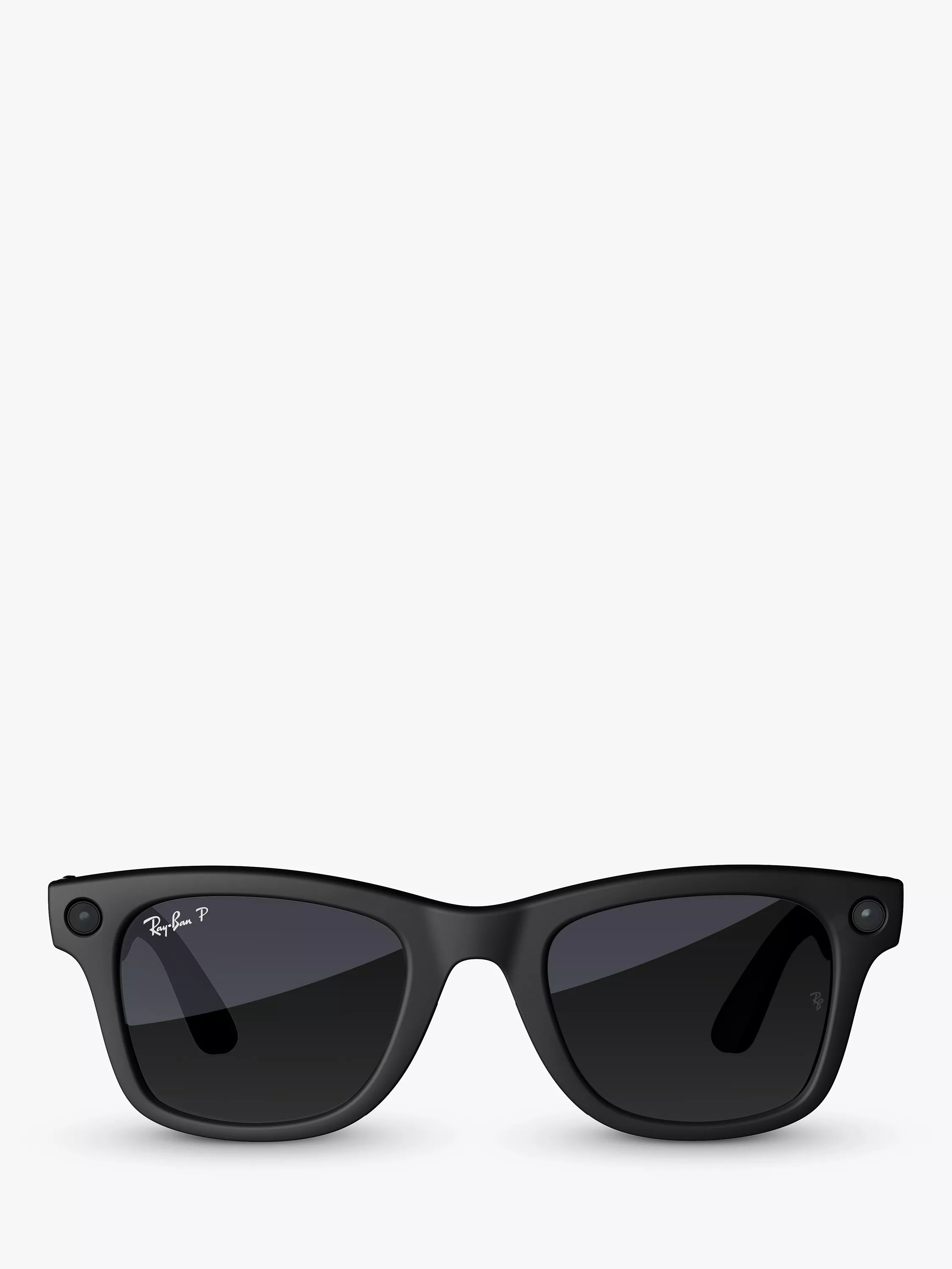 Ray-Ban Meta Wayfarer Glasses, Matte Black, Polarized Gradient Graphite Lens | John Lewis (UK)