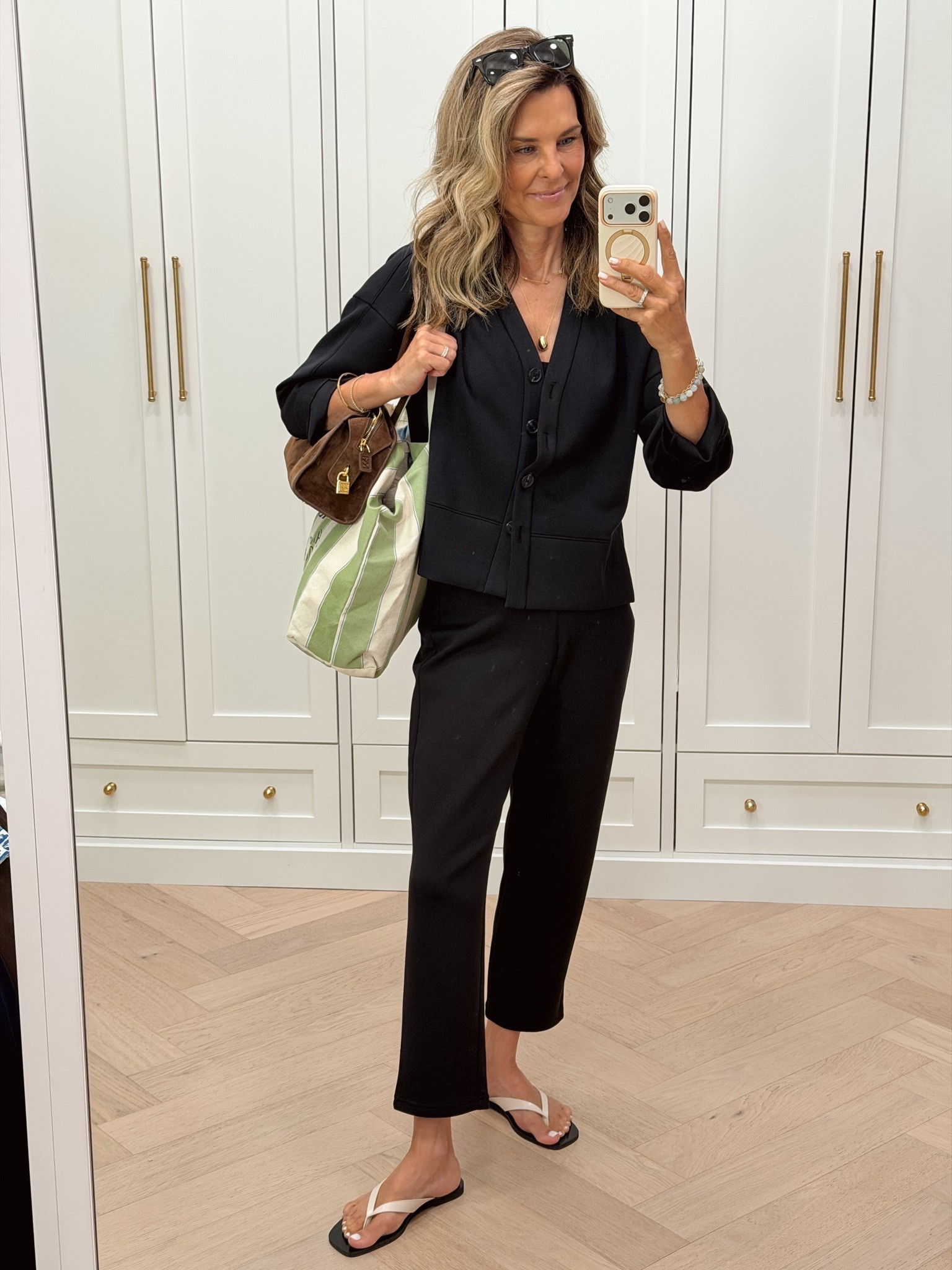 Comfortable yet chic ootd! I’m 5’6’’
-wearing size XS in @Spanx 
-shoes TTS

#LTKootd #LTKSeasonal #LTKOver40