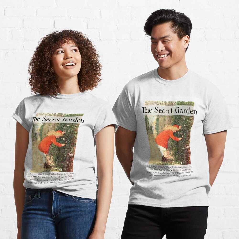 The Secret Garden, Frances Hodgson Burnett Artwork Quote Classic T-Shirt | Redbubble (US)