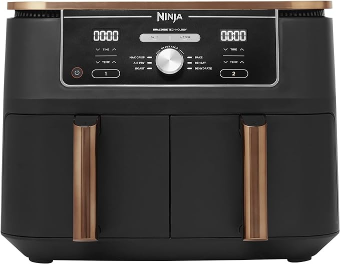 Ninja Foodi MAX Dual Zone Air Fryer, Amazon Exclusive, Tongs, 2 Drawers, 9.5L, 6-in-1, Use No Oil... | Amazon (UK)