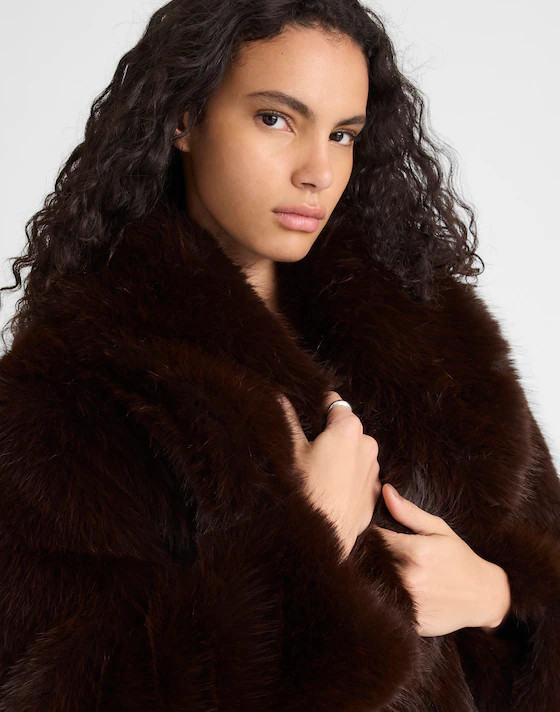 Faux-Fur Shawl-Collar Coat | Madewell