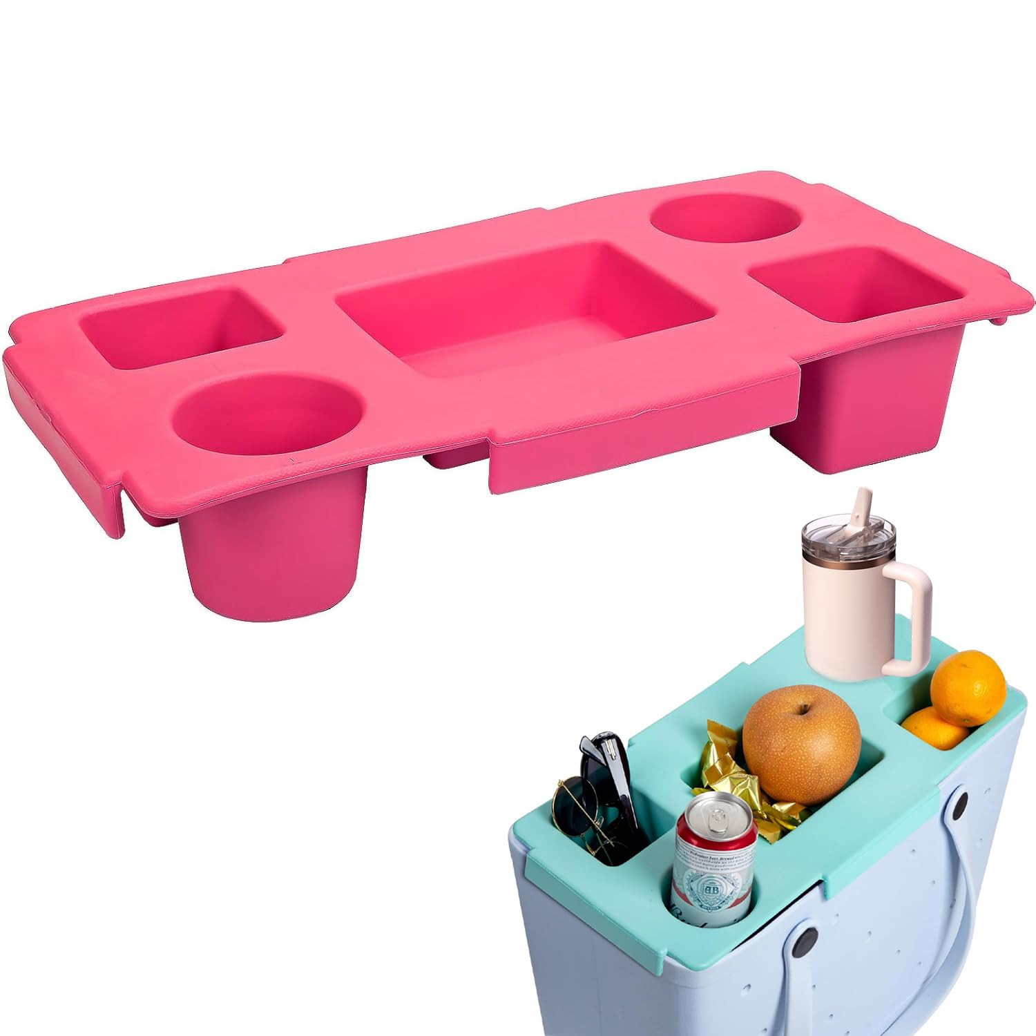 Bogg Bag Tray Topper with Cup Holder for Stanley Cup, Silicone Table Top Lid Accessory Storage Or... | Amazon (US)