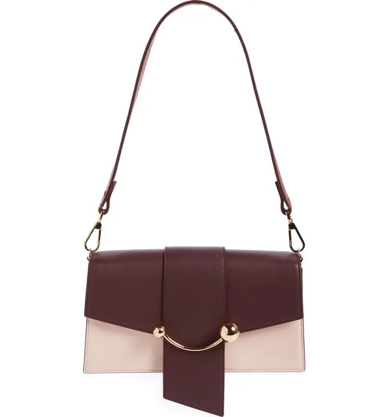 Strathberry Mini Tricolor Crescent Colorblock Leather Shoulder Bag | Nordstrom | Nordstrom
