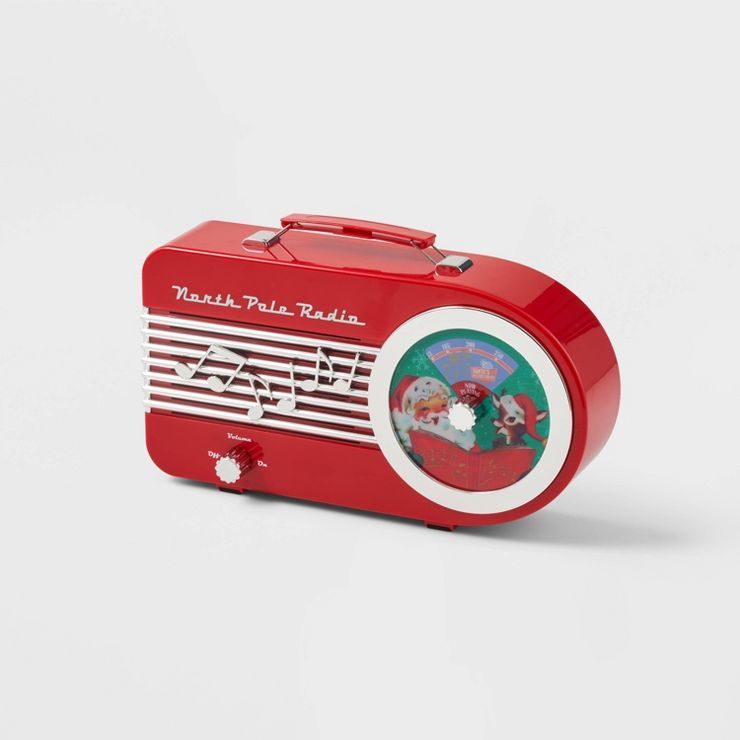 6" Retro North Pole Radio Decorative Figurine Red - Wondershop™ | Target