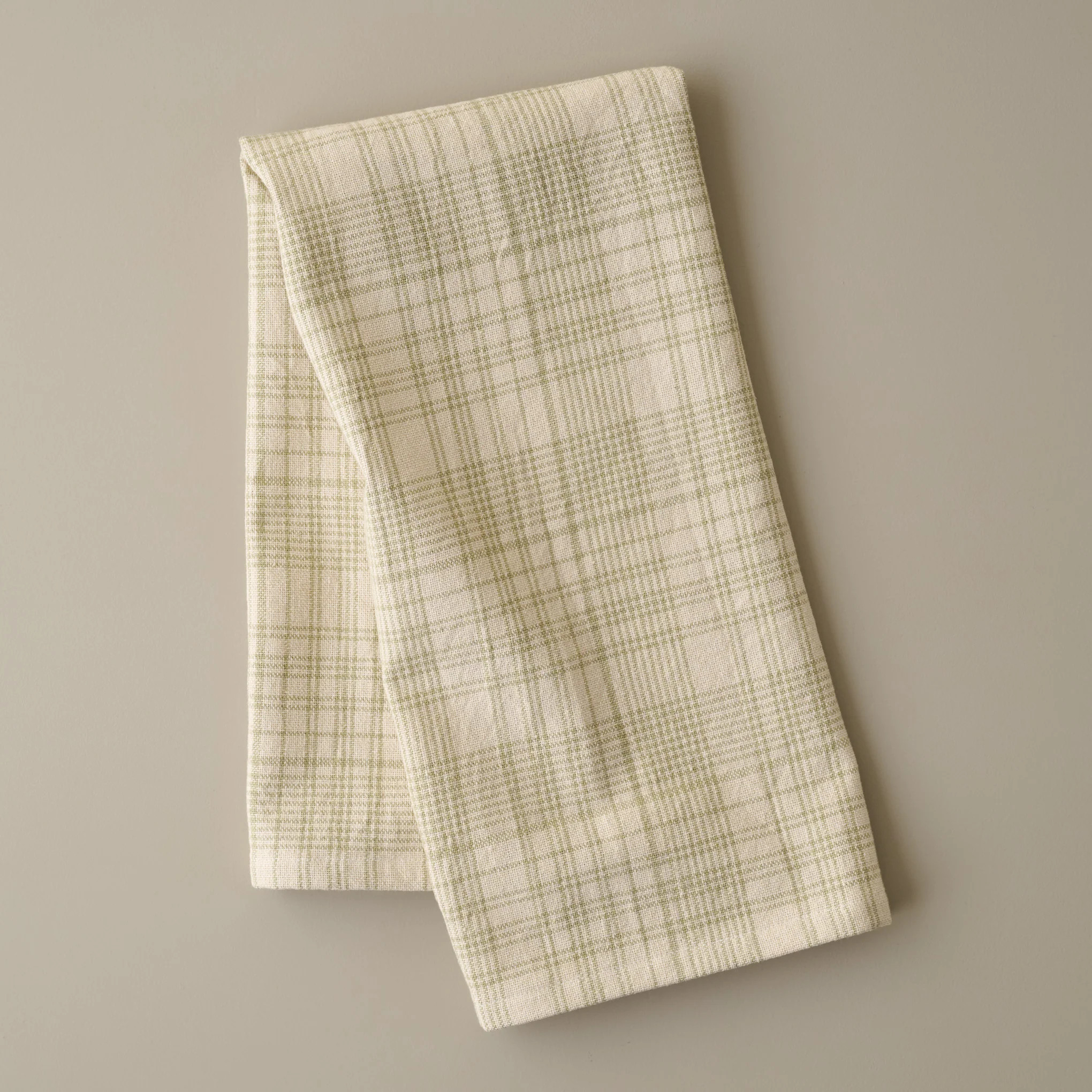 Magnolia Fern Green Windowpane Tea Towel | Magnolia