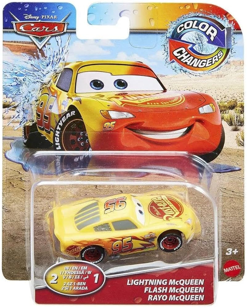 Mattel Disney Cars Color Changer Cruisin McQueen Yellow/Red (Red and Yellow) | Amazon (US)