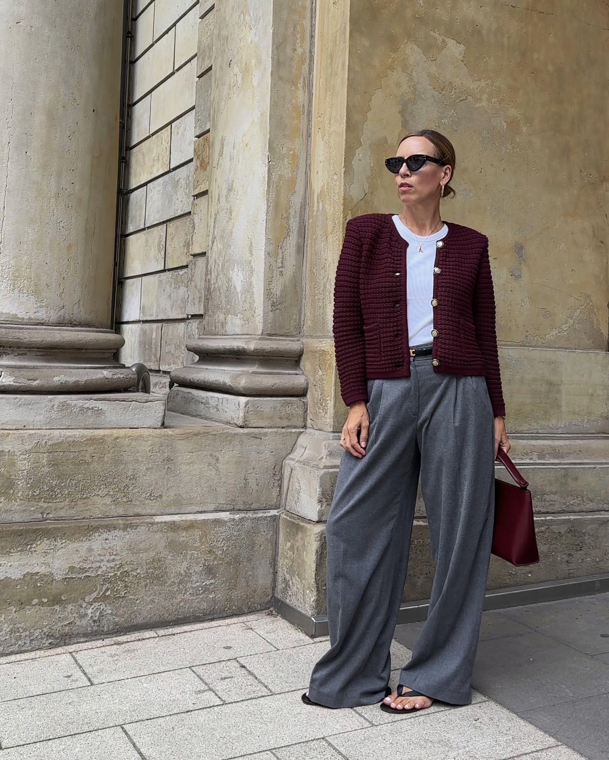 Burgundy & grey autumn outfit - Herbstoutfit#FashionMonth 

#LTKstyletip #LTKautumn