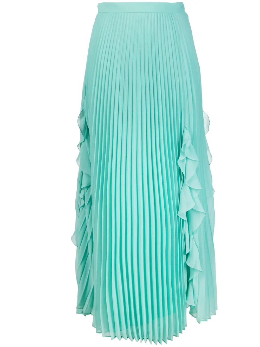 PINKO ruffle-detail Pleated Maxi Skirt | Green | FARFETCH IE | Farfetch Global
