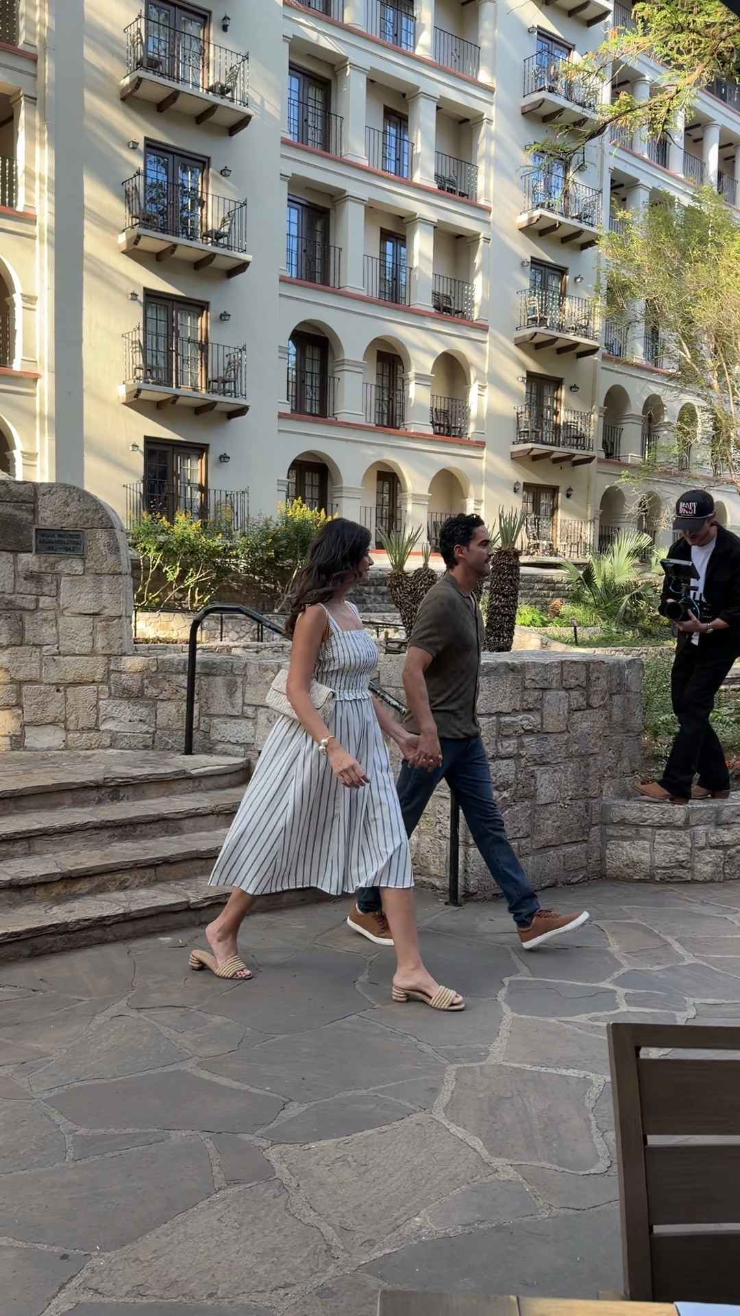 This striped midi dress is 40% off! Model is wearing a size small. 