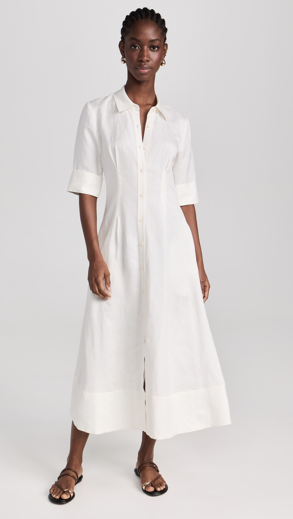 Claudine Short Sleeve Shirt Midi Dress | Shopbop