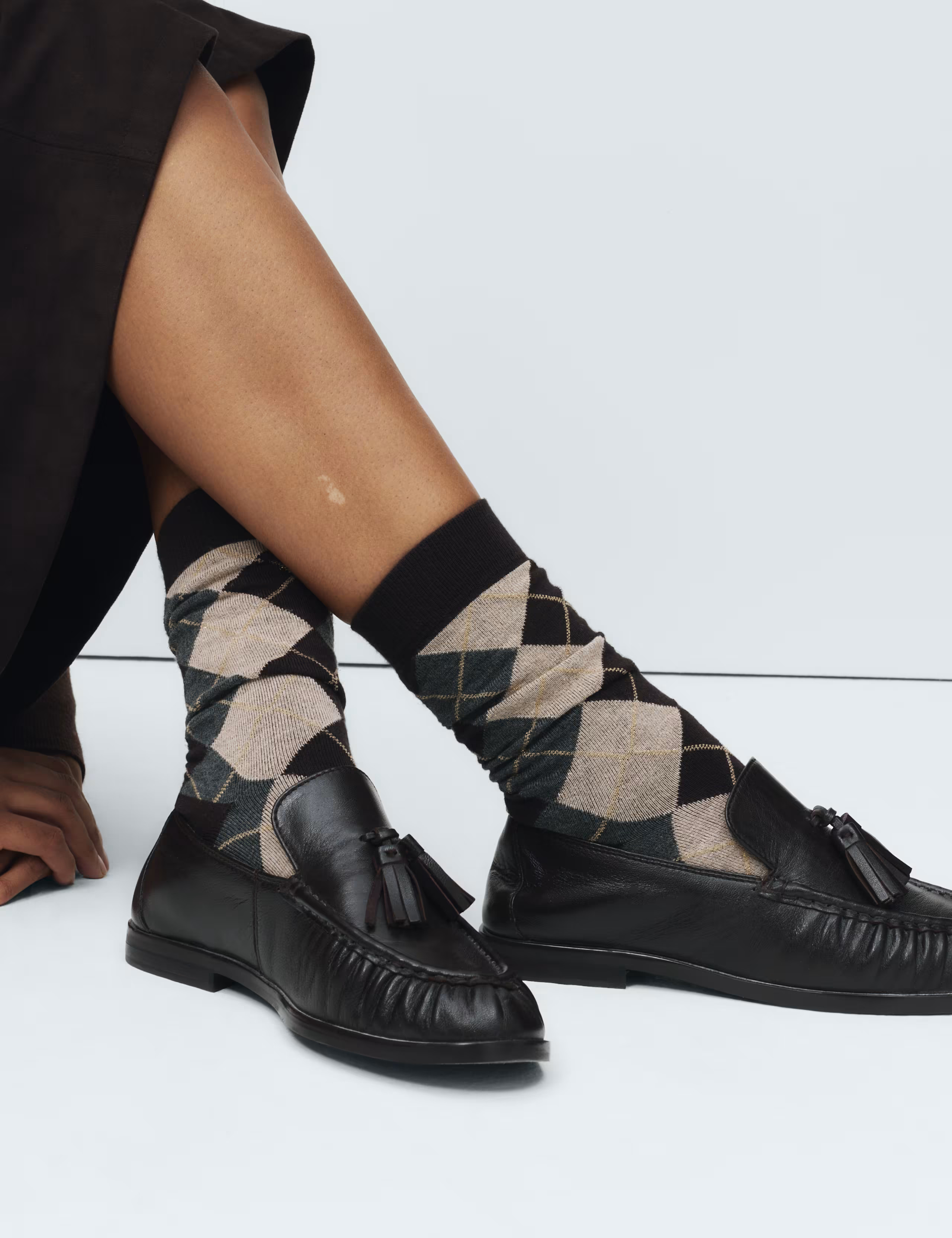 2pk Sparkle Argyle Crew Socks | Marks & Spencer (UK)