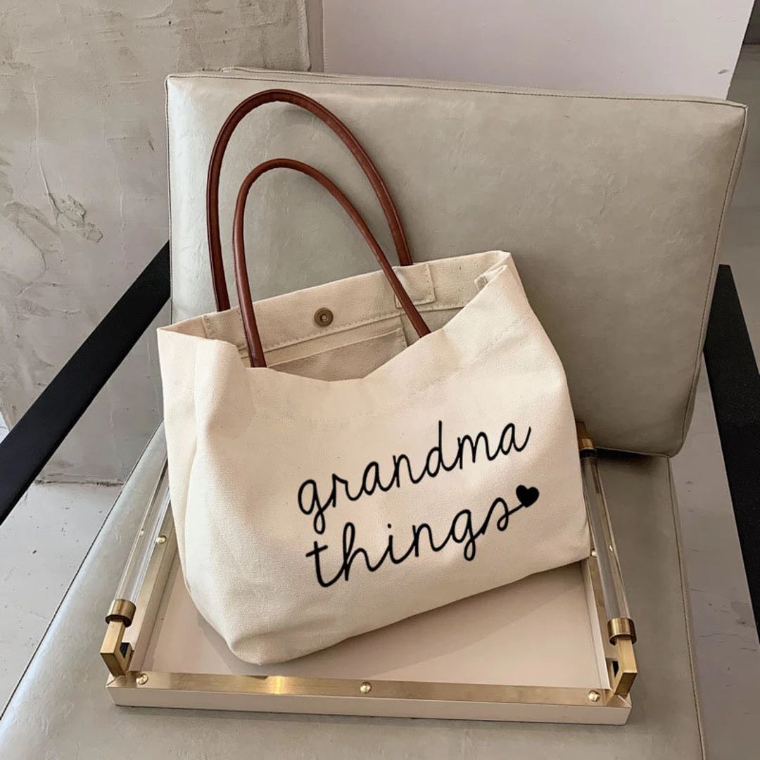 Grandma Things Tote Bag personalized Grandma Gift Mothers Day Gift for Grandma-new Grandma Gift-g... | Etsy (US)