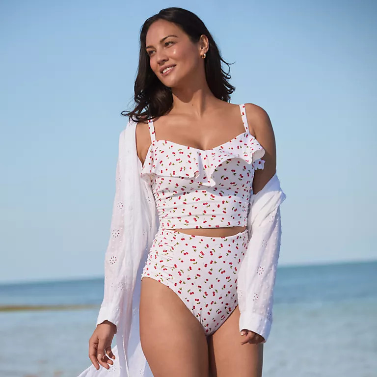 Women's Ruffle Midkini Set | Lands' End (US)