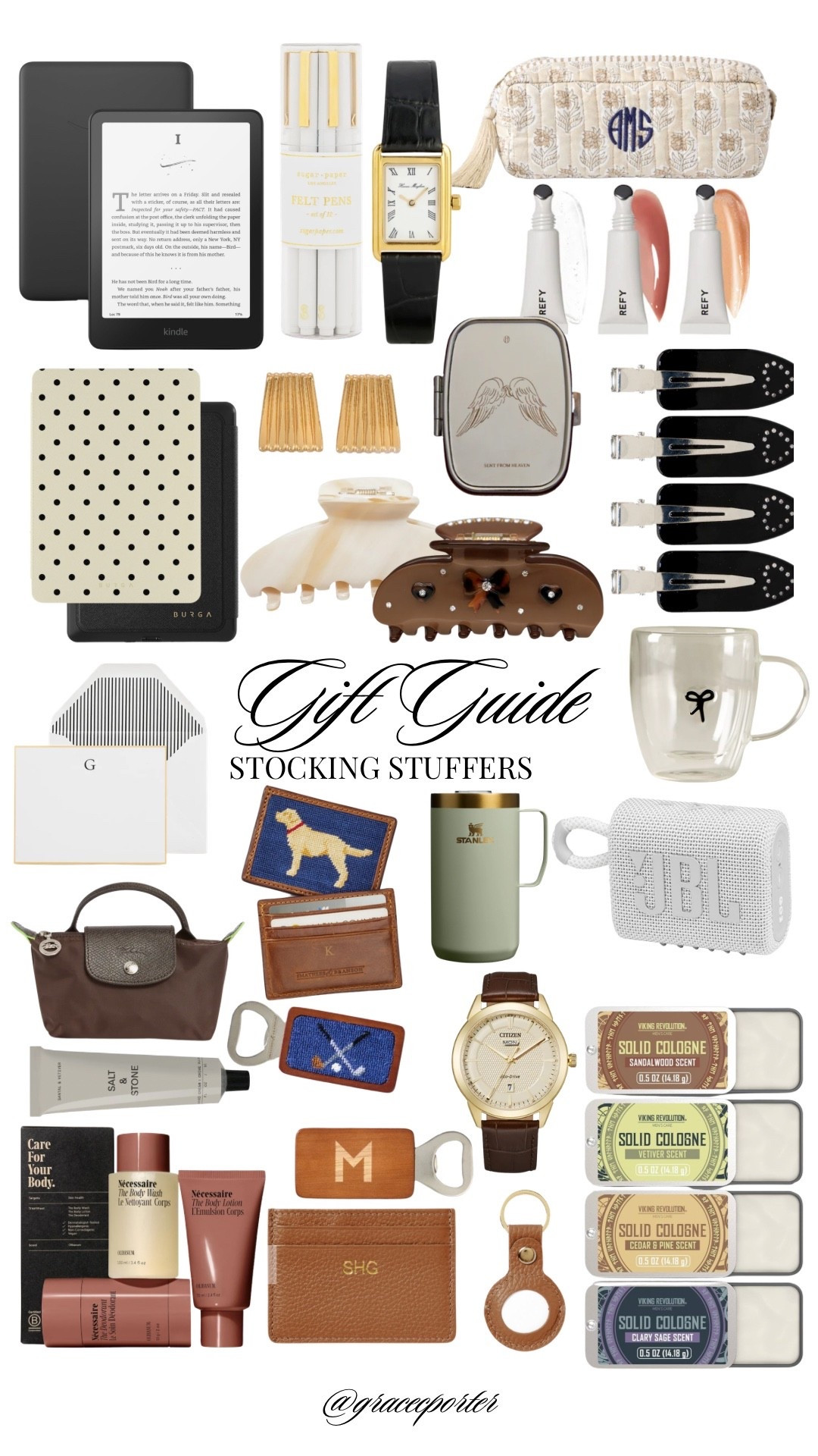 Gift Guide: Stocking Stuffers for him & her 🤍✨ Beauty essentials, kindle, cosmetics pouch, bottle opener, mugs & more! 

#LTKBeauty #LTKHoliday #LTKGiftGuide