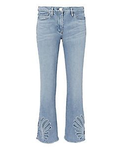 3X1 Freja Eyelet Crop Bell Jeans | Intermix