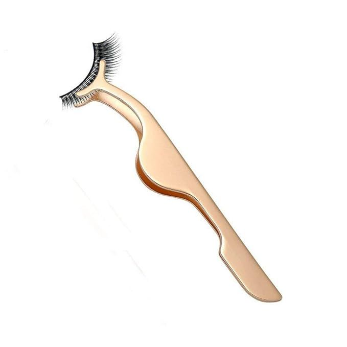 EIAKE False Eyelashes Applicator Tool Eyelash Extension Tweezers Remover Clip Tweezers Nipper (Go... | Amazon (US)