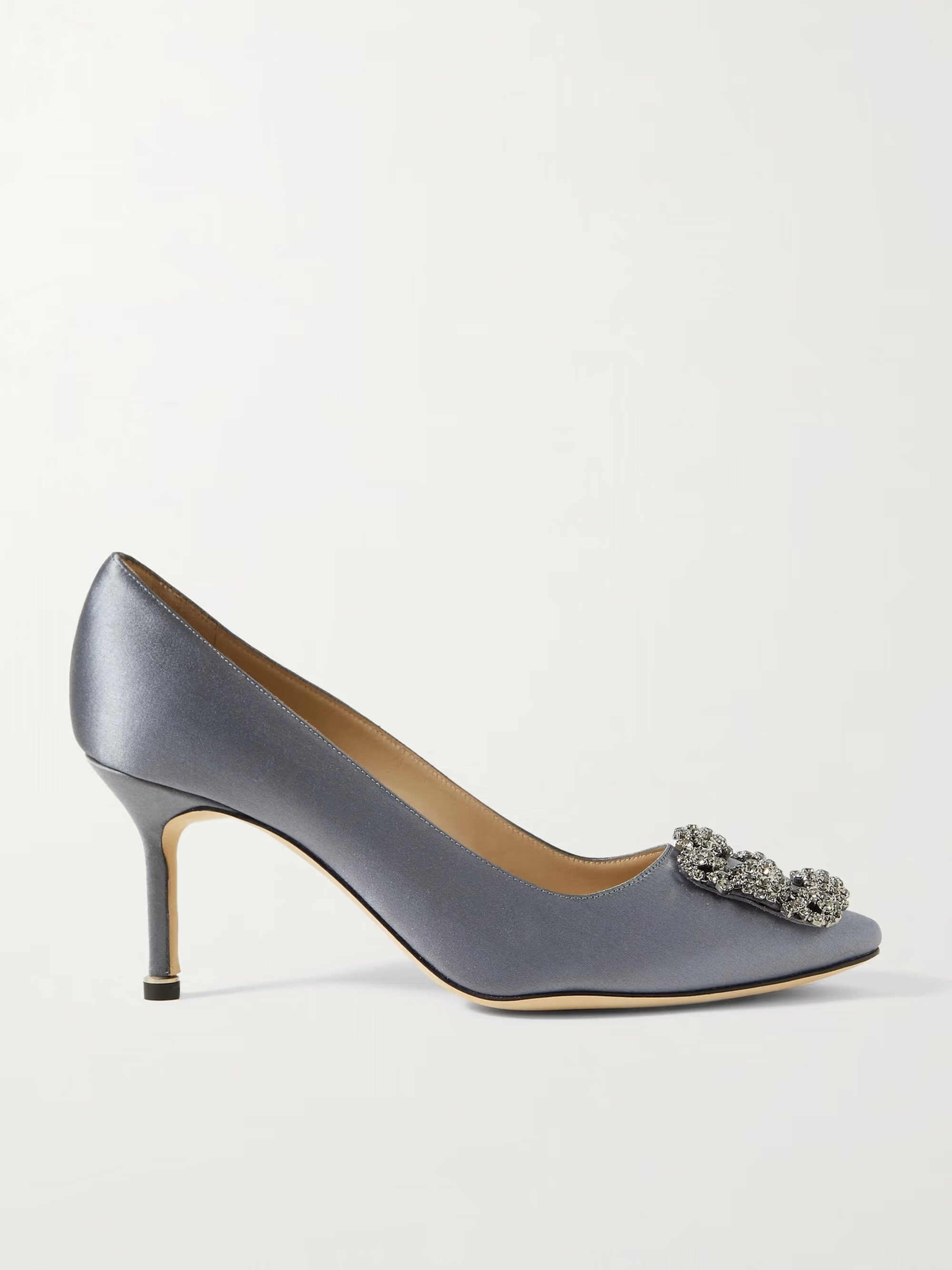 Hangisi 70 embellished satin pumps | NET-A-PORTER (UK & EU)