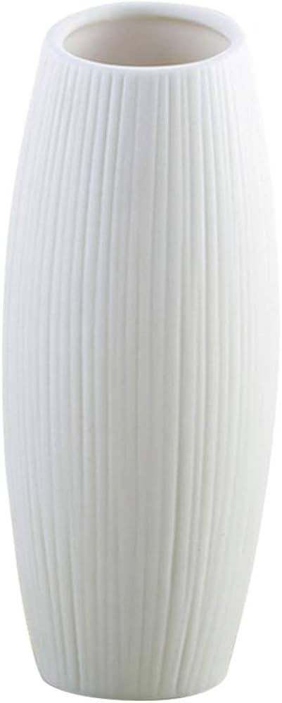 Veemoon Dining Table Decor White Ceramic Flower Vase, Modern Elegant Home Decorative Waterfall Te... | Amazon (CA)