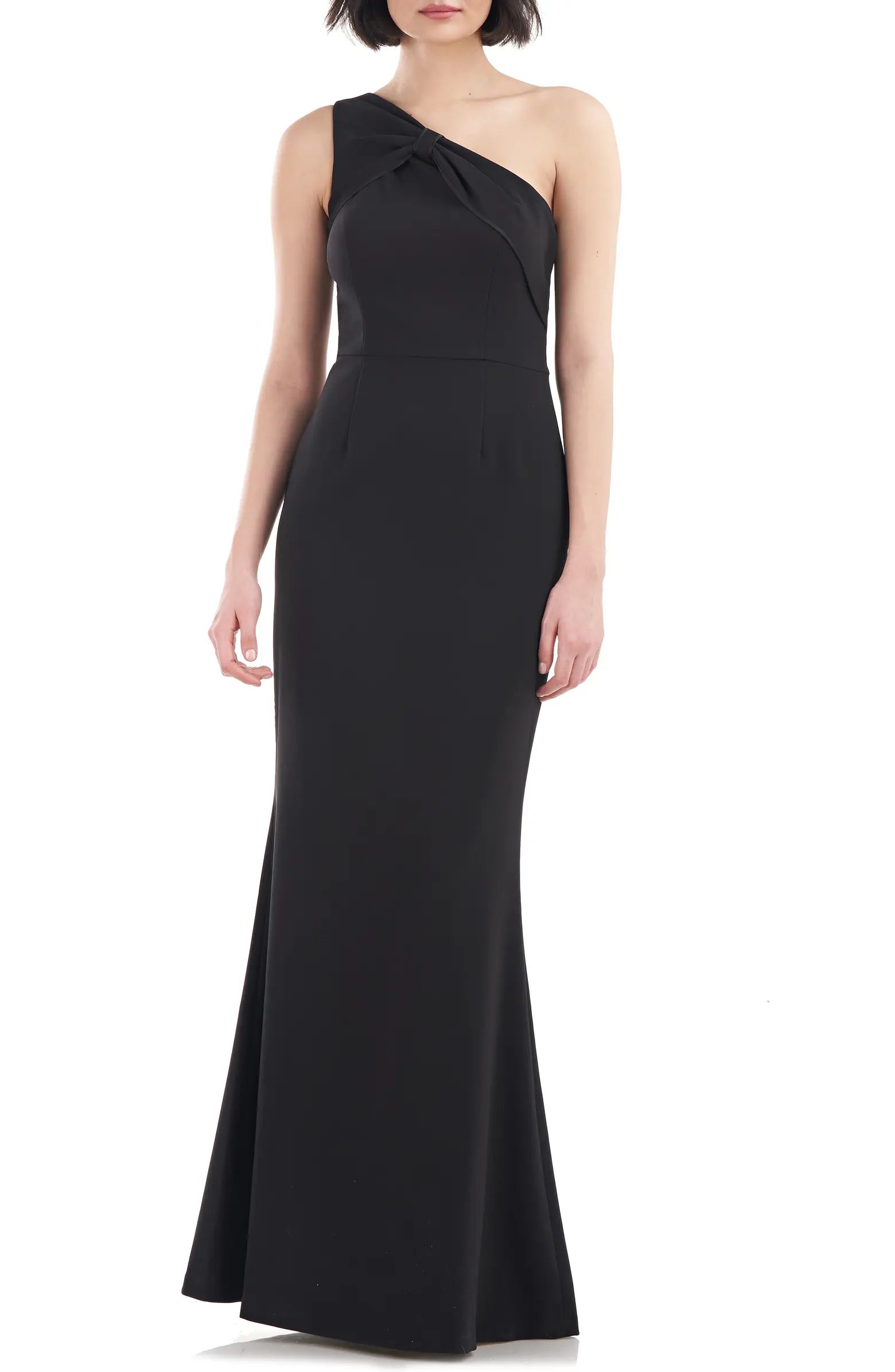 JS Collections Lilah Bow Detail One-Shoulder Mermaid Gown | Nordstrom | Nordstrom
