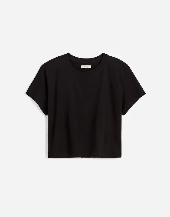 Slub Boxy-Crop Tee | Madewell | Madewell
