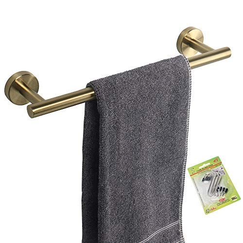 TocTen Bath Towel Bar - Thicken SUS304 Stainless Steel Towel Rack for Bathroom with 4 S Hooks, Ba... | Walmart (US)