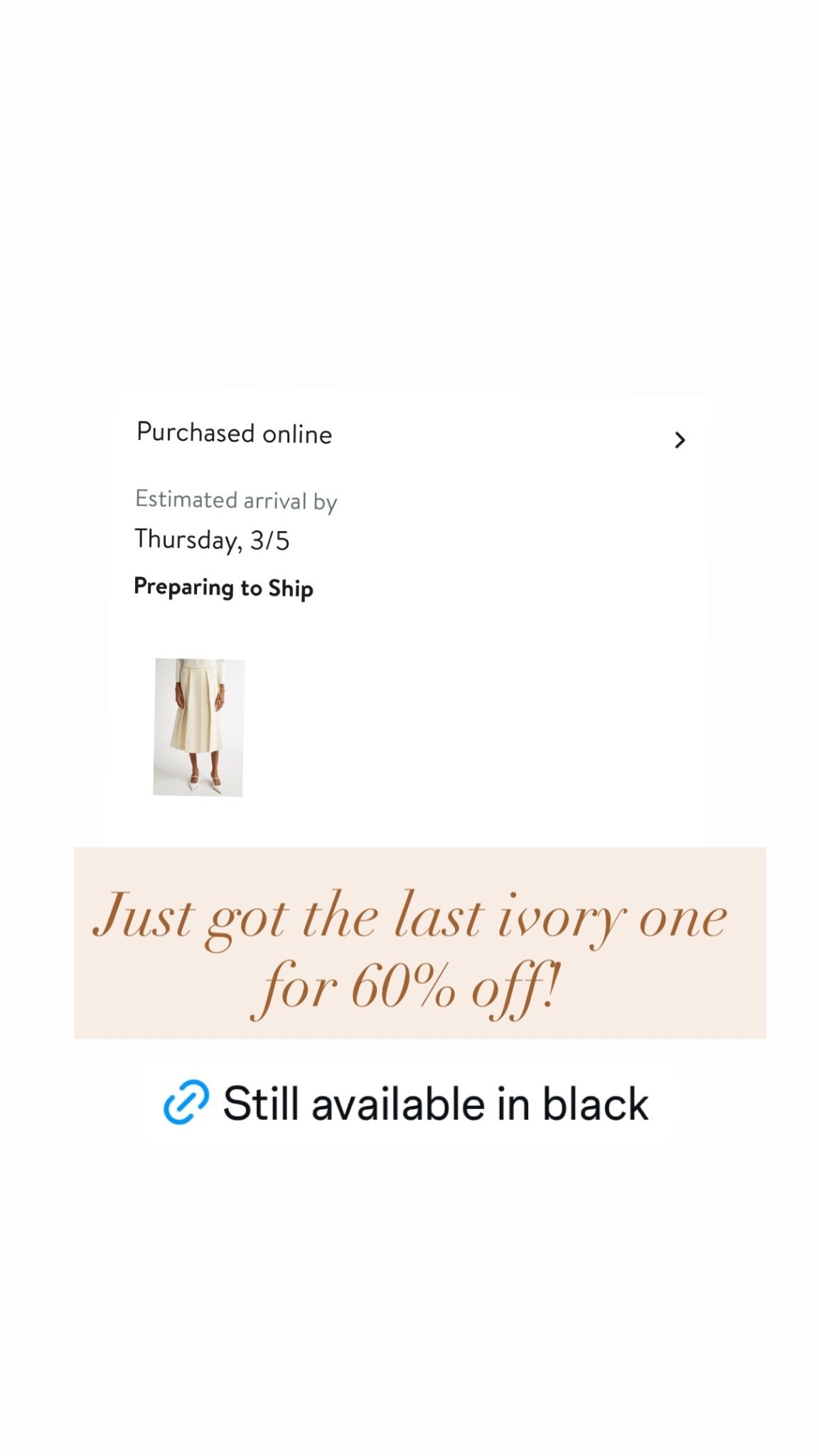 Still available in black and going fast!

#shopnow
#Totem
#midiskirt
#classicstyle
#salealert

#LTKsalealert #LTKworkwear #LTKSeasonal