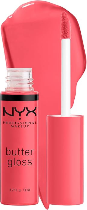 NYX PROFESSIONAL MAKEUP Butter Gloss, Non-Sticky Lip Gloss - Sorbet (Vibrant Coral) | Amazon (US)