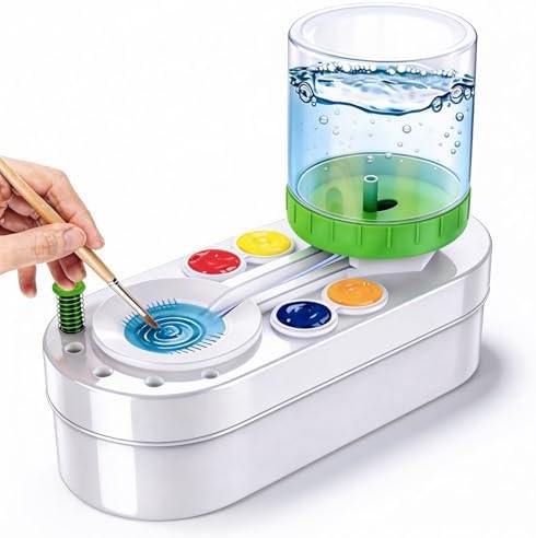 2026 Upgraded Paint Brush Cleaner Tool, Painting Station with Brush Washer for Kids, Acrylic Wate... | Amazon (US)