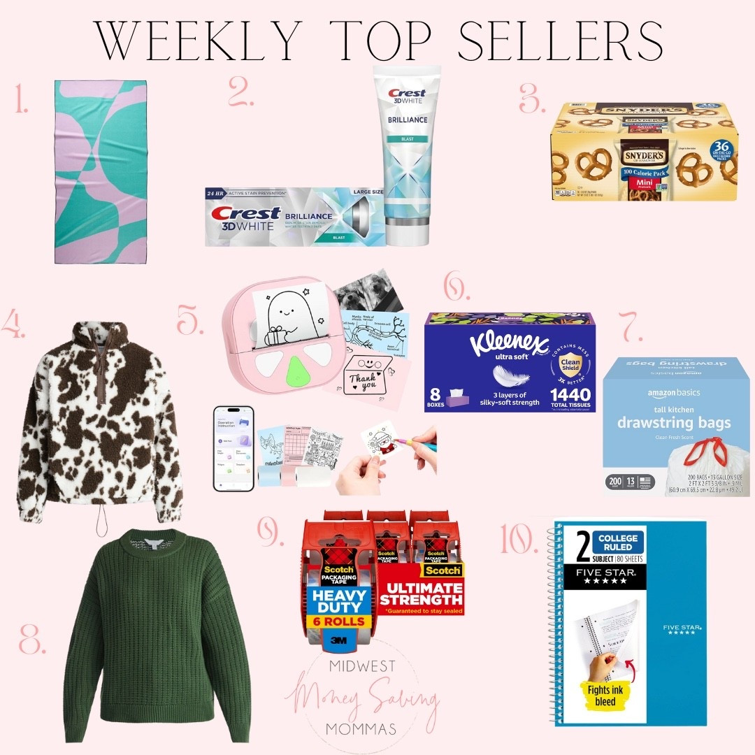 Weekly top sellers

Best sellers  pullover sweatshirt sweater  dish towels  tape  notebook  home essentials 

#LTKSeasonal #LTKHome #LTKFindsUnder50