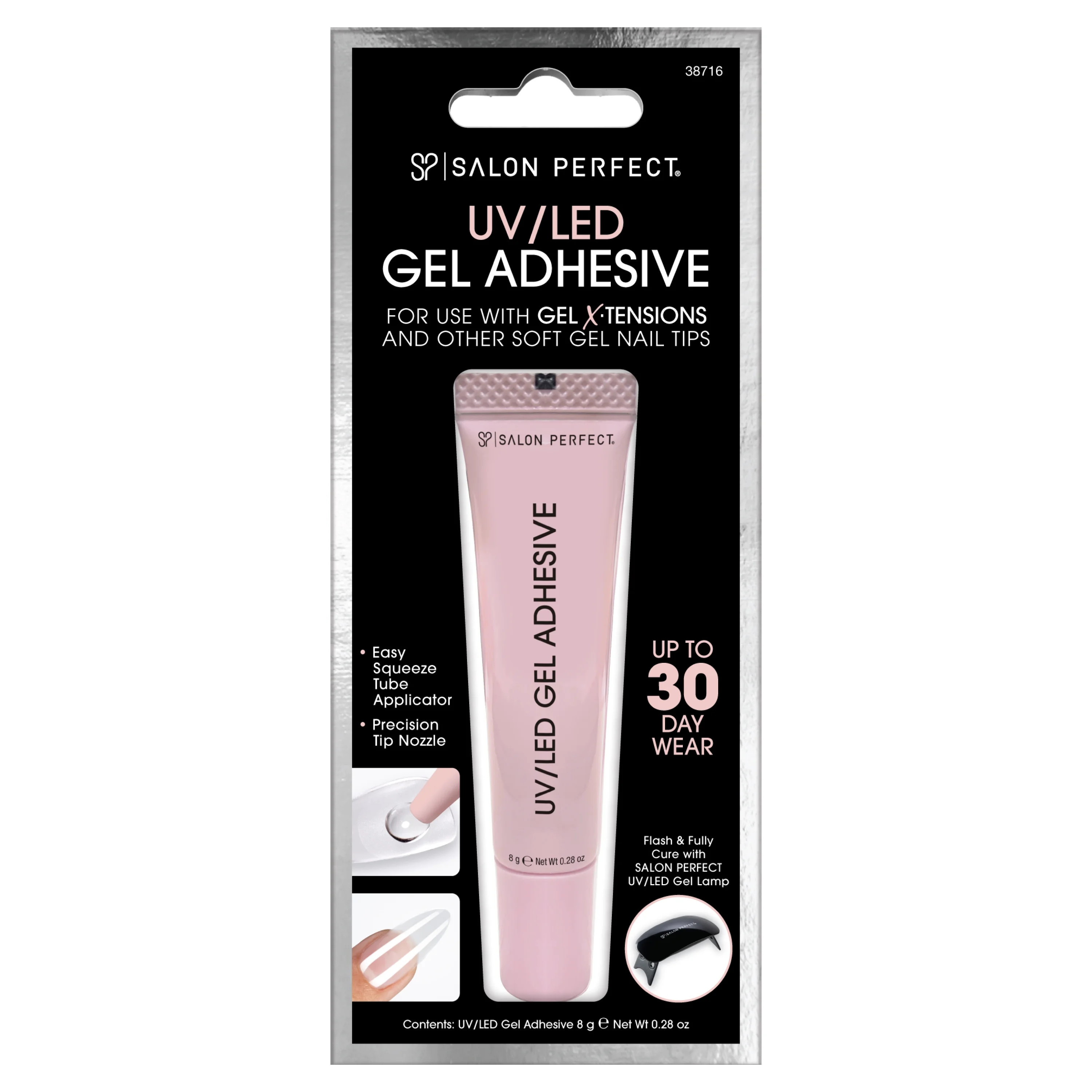Salon Perfect UV/LED Gel Adhesive Glue for Soft Gel Nail Tips, Nail Art and Embellishments, 0.28 ... | Walmart (US)