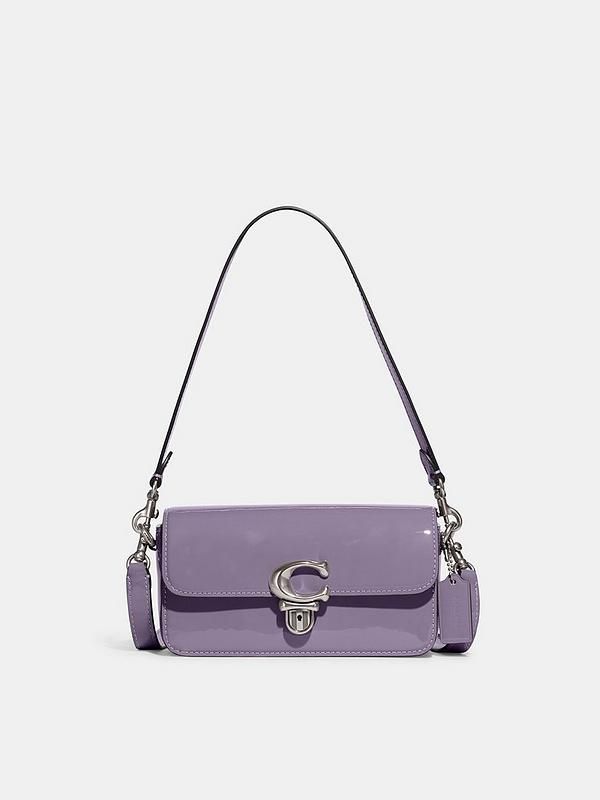 COACH Patent Leather Studio Baguette Bag - Light Violet | Very (UK)
