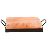Himalayan Chef Pink Salt Plate For Cooking,Grilling,Cutting and Serving With Metal Cooking Plate Hol | Amazon (US)