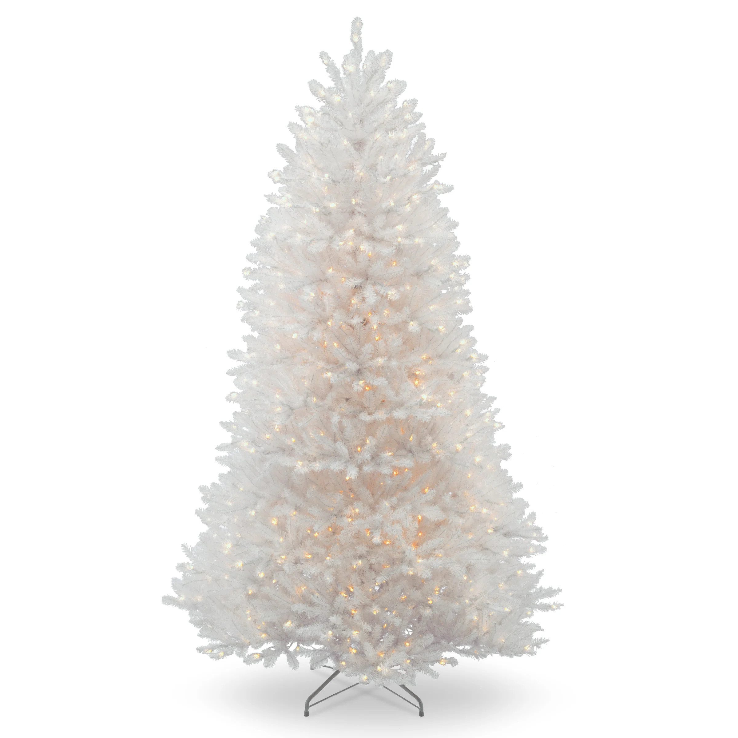 Dunhill Fir White Tree with Clear Lights | Wayfair North America