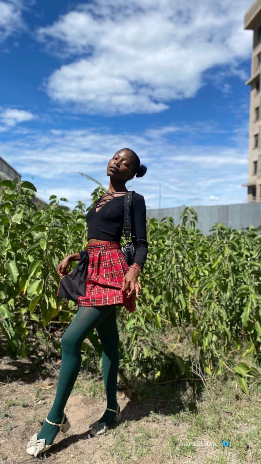 Green tights outfit 🧚🏾‍♀️