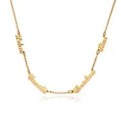Heritage Multiple Name Necklace in 18K Gold Vermeil | MYKA