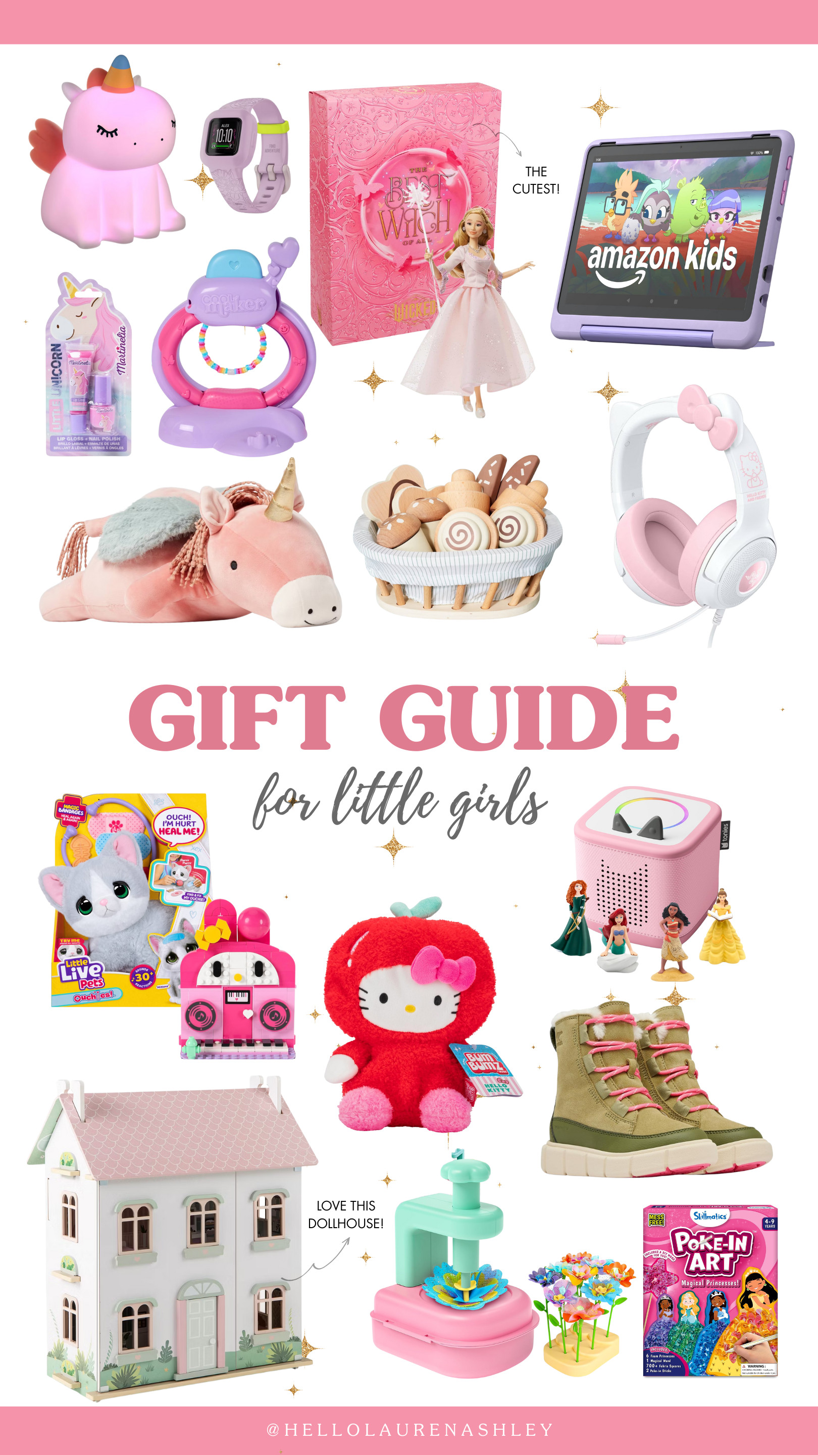 The perfect gift guide for little girls this season! 🎀 From unicorn plushies and cute smartwatches to dreamy dollhouses and cozy headphones, I've rounded up the cutest toys and accessories that'll girls will love. Find your next favorite gift idea here! ✨ 

 #LTKGiftGuide #LTKHoliday #LTKKids