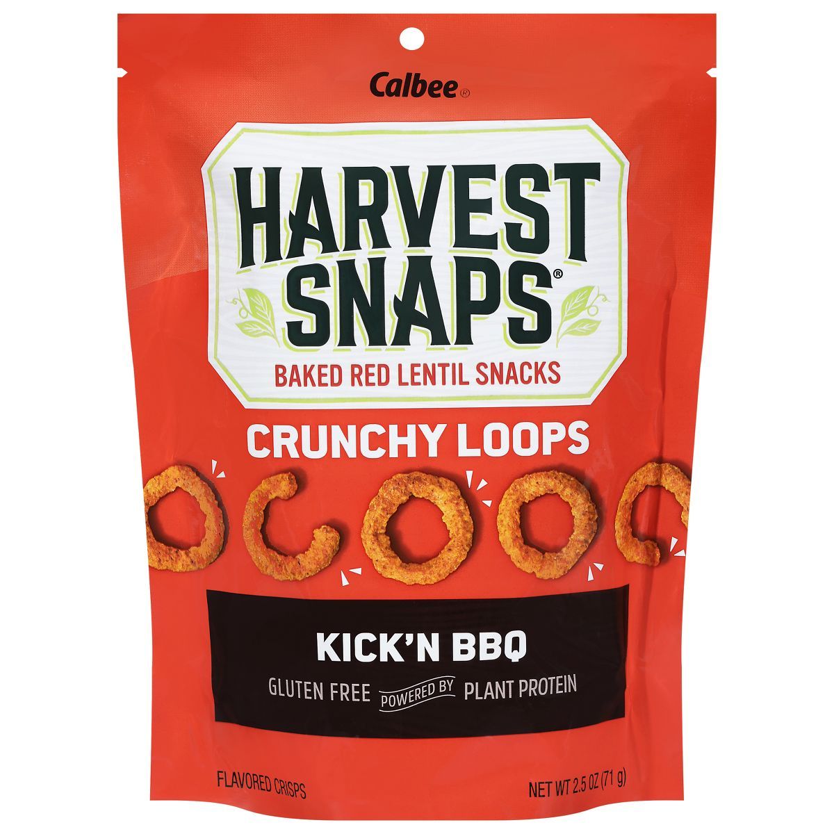Harvest Snaps Crunchy Loops Kick'n BBQ Baked Red Lentil Snacks - 2.5oz | Target