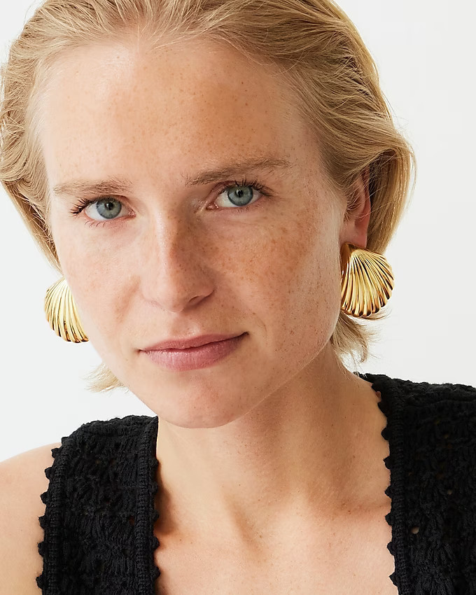 Metallic shell earrings | J. Crew US