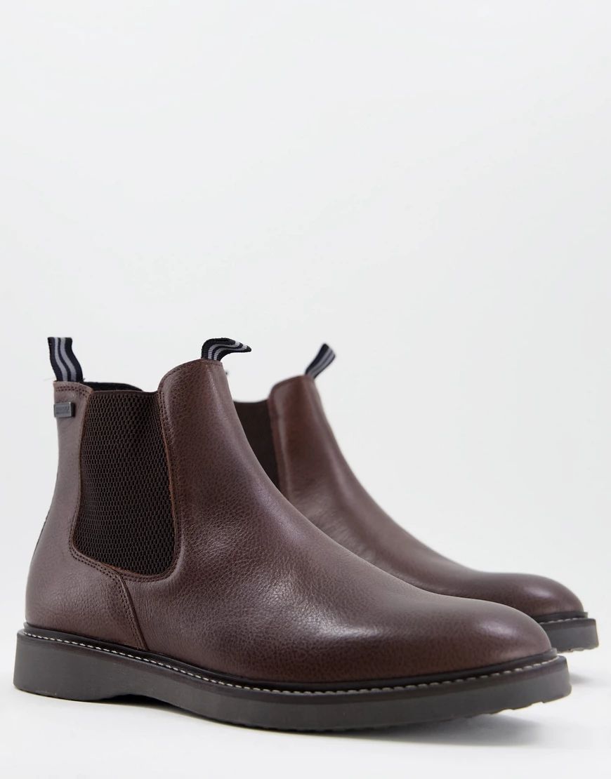 Barbour International Crank leather chelsea boots-Brown | ASOS (Global)
