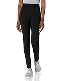 BCBGMAXAZRIA Women's High Waisted Legging with Thick Waistband, Black, Small | Amazon (US)