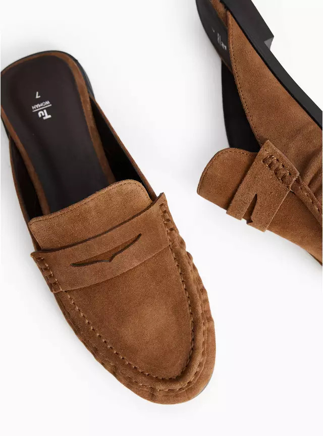 Tan Suede Mule Loafers 3 | Tu Clothing